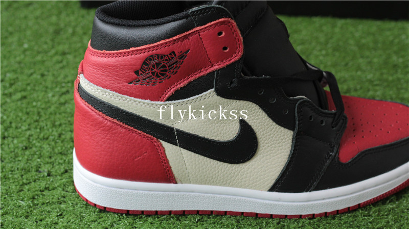 Authentic Air Jordan 1 Bred Toe 2018